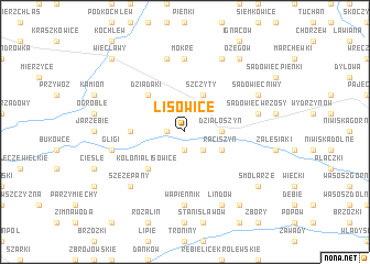 map of Lisowice