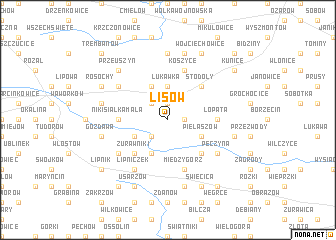 map of Lisów