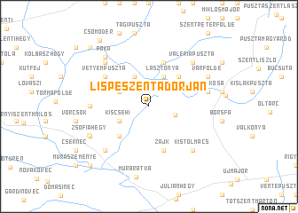 map of Lispeszentadorján