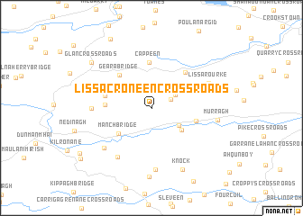 map of Lissacroneen Cross Roads