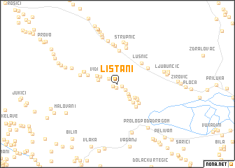 map of Lištani