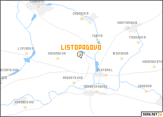 map of Listopadovo