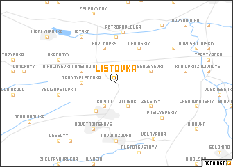 map of Listovka