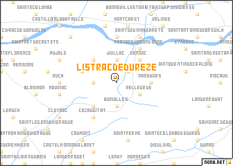 map of Listrac-de-Durèze