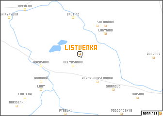 map of Listvenka