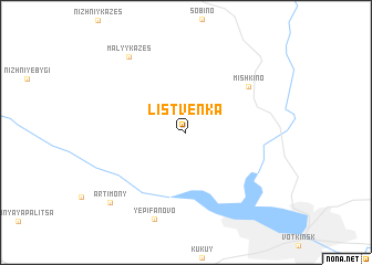 map of Listvenka
