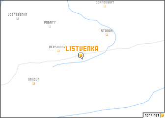 map of Listvenka