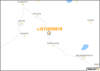 map of Listvennaya