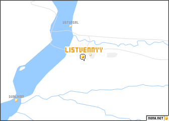 map of Listvennyy