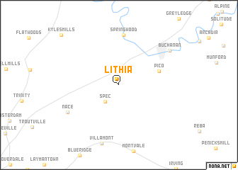 map of Lithia