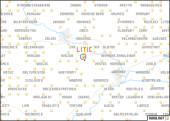 map of Litíč