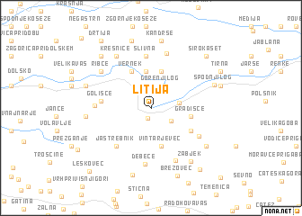 map of Litija