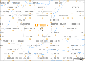 map of Litkūnai