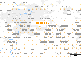 map of Litochleby