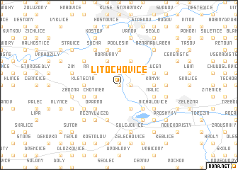 map of Litochovice