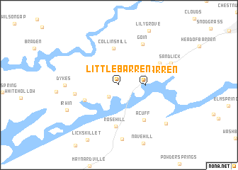 map of Little Barren