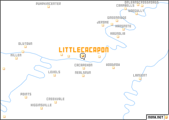 map of Little Cacapon