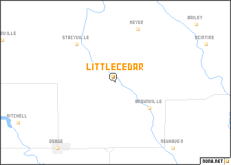 map of Little Cedar