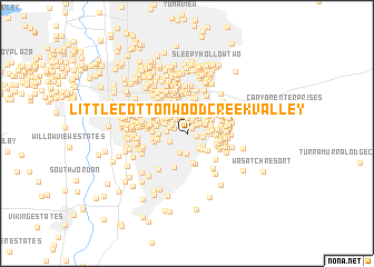 map of Little Cottonwood Creek Valley