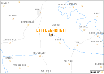 map of Little Garnett