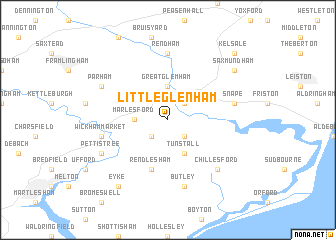 map of Little Glenham