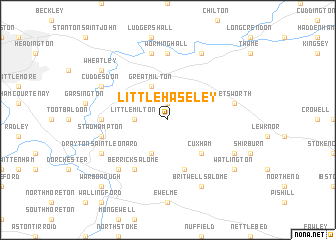 map of Little Haseley