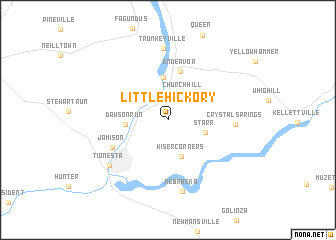 map of Little Hickory