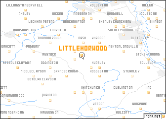 map of Little Horwood