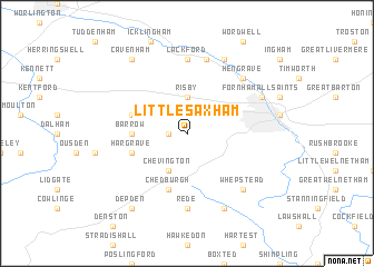 map of Little Saxham