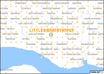 map of Little Sibnārāyanpur