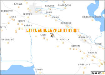 map of Little Valley Plantation