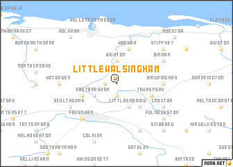 map of Little Walsingham