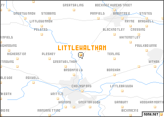 map of Little Waltham