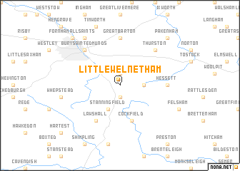 map of Little Welnetham