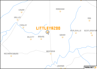 map of Little Yazoo