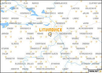 map of Litvínovice