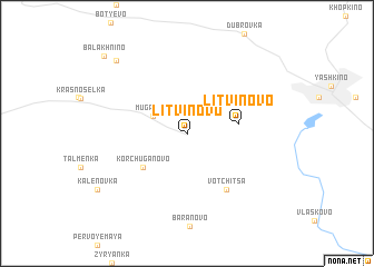 map of Litvinovo