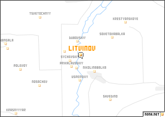 map of (( Litvinov ))