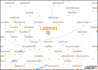 map of Liubavas