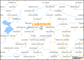 map of Liubišiškiai