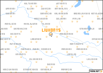 map of Liukonys