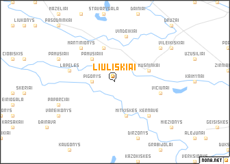 map of Liuliškiai