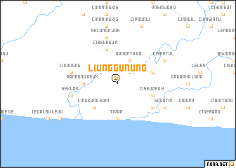 map of Liunggunung