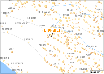 map of Livajići