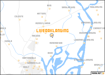 map of Liveoak Landing