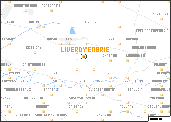 map of Liverdy-en-Brie