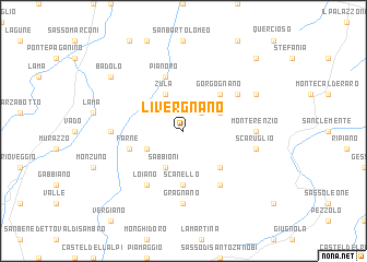 map of Livergnano