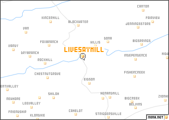 map of Livesay Mill