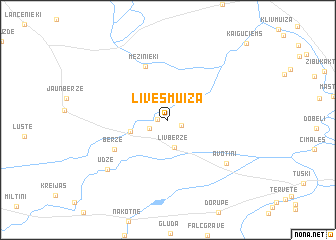 map of Līvesmuiža