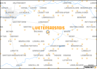 map of Livet-en-Saosnois